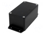 Enclosure: multipurpose | X: 65mm | Y: 115mm | Z: 55mm | aluminium | black