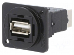 Adapter | USB A socket,USB B socket | FT | USB 2.0 | metal | Thread: M3