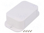 Enclosure: with panel | with fixing lugs | PFF | X: 67.4mm | Y: 124.3mm