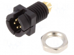 Connector: circular | 60V | 3A | PIN: 5 | socket | male | soldering | IP40