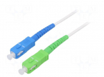 Fiber patch cord | OS2 | SC/APC,SC/UPC | 2m | 9/125um | LSZH | white | LAN