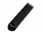 Spiral wrapping | &Oslash;Bundle : 29mm | polypropylene | black | L: 1m