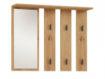 Hanger + mirror PARMA 100x15x.81.5 cm, artisan oak