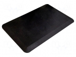 Anti fatigue mat | Width: 0.5m | L: 0.8m | polyurethane | black