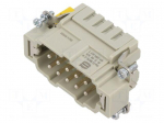 Connector: HDC | contact insert | male | 16A | 500V | Han&reg; ES | PIN: 10
