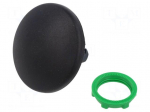 Switch: push-button | 22mm | Stabl.pos: 1 | black | none | IP66 | mushroom