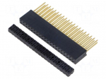 Connector: pin strips | socket | female | PIN: 40 | straight | THT | 2x20