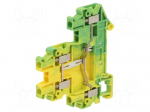 Splice terminal: rail | UTTB | for DIN rail mounting | yellow-green