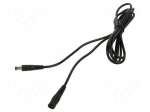 Cable | 1x0.5mm2 | DC 5,5/2,5 plug,DC 5,5/2,5 socket | straight