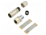 Connector: M12 | plug | PIN: 4 | female | 60V | straight | push-lock | 4A