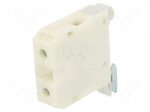 Splice terminal: rail | 101A | 690V | screw terminal | white | 4&divide;25mm2
