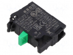 Contact block | 22mm | 45 | -25&divide;70&deg;C | front fixing | screw terminals