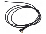 Cable: for sensors/automation | M8 | PIN: 3 | angled | 2m | plug | 30VDC