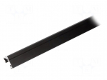 Profiles for LED modules | black | L: 1m | 45-ALU | aluminium | angular