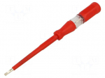 Screwdriver: voltage tester | insulated | slot | 3.5x0.6mm | 250VAC
