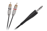 Helis&uuml;steemid ja tarvikud // Helikaablid koos pistikutega // Kabel JACK 6.3 stereo - 2RCA 1.8m