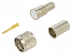Connector: UHF mini | plug | male | straight | soldering,crimped | PTFE