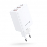 Adapter Evelatus  Evelatus Travel Charger EU Wall 3 Ports 32W USB-C / USB-A2 ETC06 White