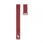 Strap Connect  22mm Flat head Leather - Silicone Loop Magnetic Watch Strap (130mm M/L) Wine Red