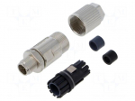 Connector: M12 | 2A | 30V | plug | male | PIN: 8 | IP67,IP68 | straight | IDC