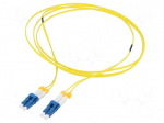 Fiber patch cord | OS2 | LC/UPC,both sides | 3m | 9/125um | LSZH | blue
