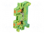 Splice terminal: rail | for DIN rail mounting | snap-on | 2.5mm2