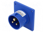 Connector: AC supply | socket | male | 16A | 230VAC | IEC 60309 | IP44