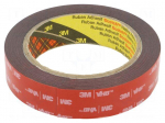 Tape: fixing | W: 25mm | L: 5.5m | Thk: 0.6mm | acrylic | 93&deg;C,max.149&deg;C