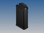 ALUMINIUM HOUSING - BLACK -125 x 59.9 x 30.9 mm - with flange
