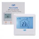 PNI CT25PE WiFi built-in intelligent thermostat, internet control, electric underfloor heating, Tuya Smart mobile application, integration in scenarios and smart automation with other products compati