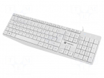 Keyboard | NAUTILUS | white | USB A | ES layout,wired,slim | Len: 1.8m