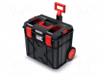 Chest | tool case | with wheels | black | polymer | X BLOCK LOG | IP55