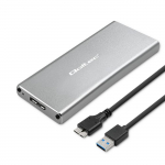 Qoltec Aluminium Enclosure | M.2 SSD drive | SATA | NGFF| USB 3.0 | Super speed 5GB/s | 2TB | Silver