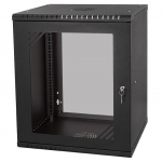 Stalflex Riiulikapp 19" 12U  600mm  Klaasuks  Must S-RC19-12U-600GB