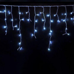 Christmas garland - icicles for facades and indoors, blue, 5.5m, 4.08W, IP44, 100 LED