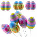 Tooted koju ja aeda // J&otilde;ulu- ja p&uuml;hadekaunistused // Jajka Wielkanocne Na Piku Druciku Marchewki Tulipany Ozdoba Kolorowe 6szt