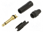 Connector: Jack 6,3mm | plug | male | mono | ways: 2 | straight | black