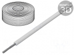 Wire | silicone | SiF | 1x10mm2 | stranded | Cu | white | 300V,500V