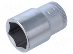 Socket spanner | 21mm | 1/2" | tool steel | Plating: chromium