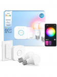 Philips Hue Essential - Color - Starter Kit - E27 starta komplekts (3 spuldzes + Hue Bridge) 929004235411 8721103103673
