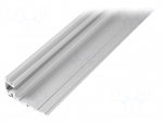 Profiles for LED modules | transparent | step | L: 2m | aluminium