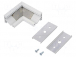 Connector 90&deg; | white | aluminium | Application: CORNER14