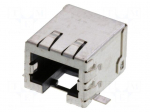 Connector: RJ45 | socket | PIN: 8 | side,angled 90&deg; | on PCBs | SMT | 8p8c