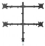 Monitor fastener Gembird Adjustable Desk Mounted 4-Display Rotate Tilt Swivel