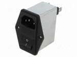 Connector: AC supply | socket | male | power supply | Inom: 1A | 250VAC