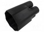 Cable breakout | 162/64mm | black | Diam.after shrinking: 70/18mm