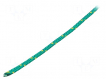 Rope | polypropylene | &Oslash;rope: 4mm | L: 100m | with a core | green