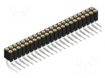 Connector: pin strips | socket | female | PIN: 44 | THT | 2.5A | 100V | 2mm