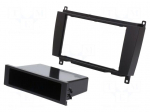 Radio mounting frame | Mercedes | 2 DIN | black