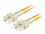 Fiber patch cord | OM2 | SC/UPC,both sides | 5m | 50/125um | LSZH | grey